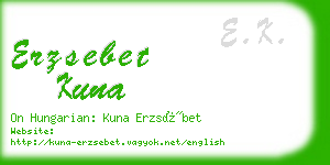 erzsebet kuna business card